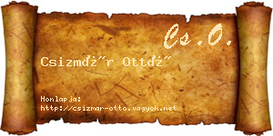 Csizmár Ottó névjegykártya